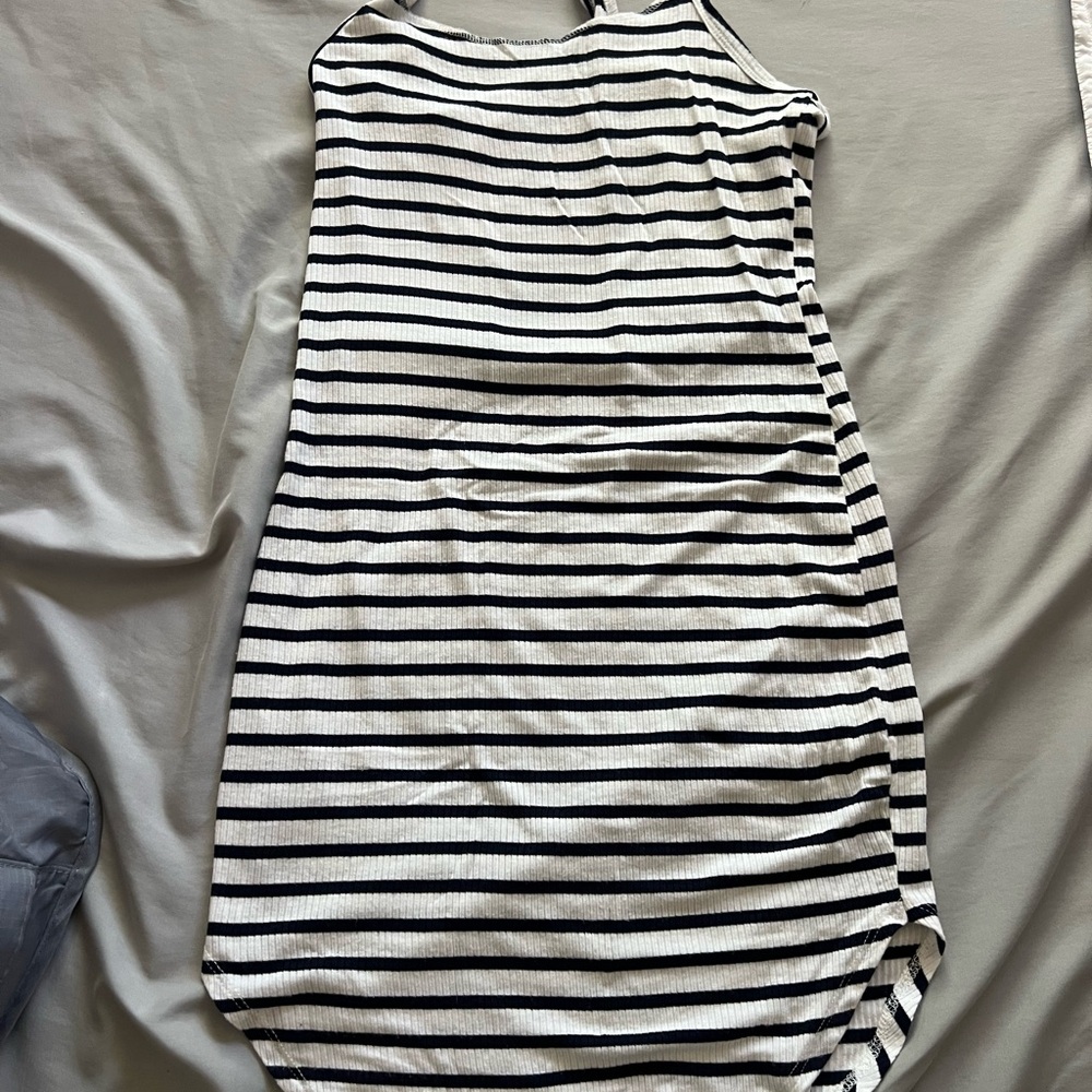 Striped Black and White Dress